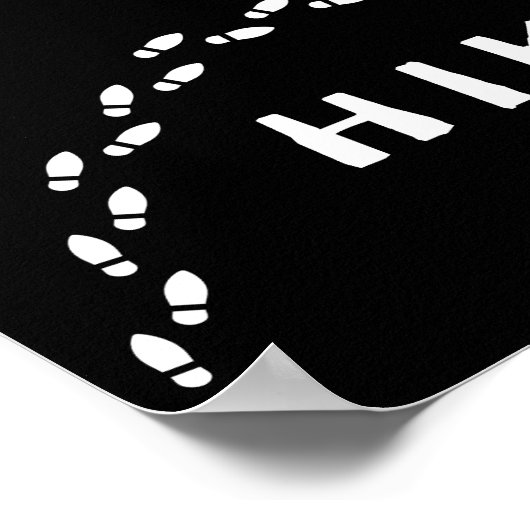 Wandern - Fußstapfen Poster (Ecke)