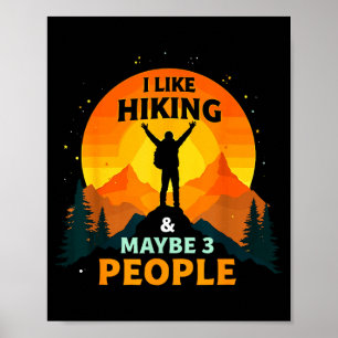 Wandern gefällt mir & vielleicht 3 Leute lusti Poster