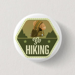 Wandern gehen Patch Button