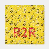 Wandern Grand Canyon AZ Gelbes Rotes R2R Magnet (Vorne)