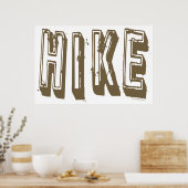 Wandern, Hiker, Wandern Poster (Küche)