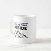 Wandern I Liebe Peeing Outdoor Kaffeetasse (Vorderseite Links)