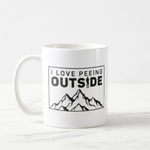 Wandern I Liebe Peeing Outdoor Kaffeetasse