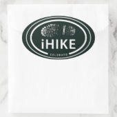 Wandern IKE Colorado Rocky Mountain Boot Print Ovaler Aufkleber (Tasche)