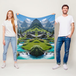 Wandern im Alpenraum Gemütlich im Dorf Fleecedecke