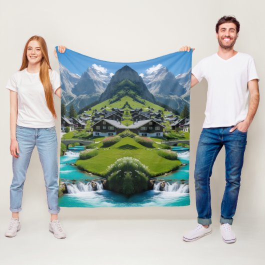 Wandern im Alpenraum Gemütlich im Dorf Fleecedecke (Beispiel)