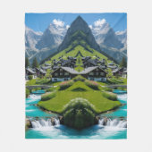 Wandern im Alpenraum Gemütlich im Dorf Fleecedecke (Vorderseite)