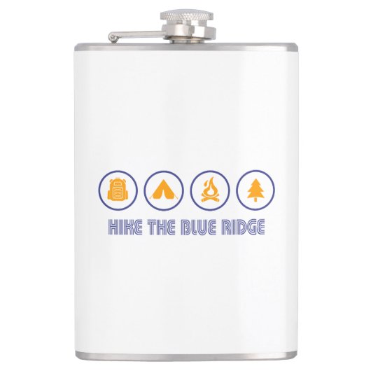 Wandern im blauen Ridge Flachmann (Vorderseite)