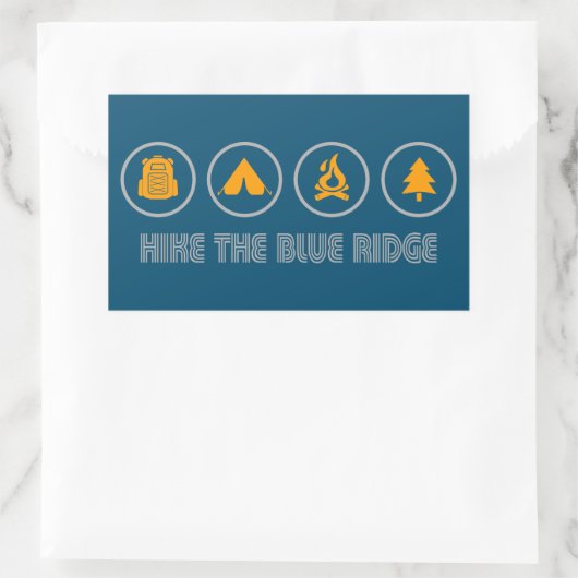 Wandern im blauen Ridge Rechteckiger Aufkleber (Tasche)