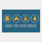 Wandern im blauen Ridge Rechteckiger Aufkleber (Vorderseite)