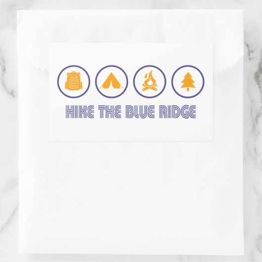 Wandern im blauen Ridge Rechteckiger Aufkleber (Tasche)