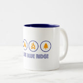 Wandern im blauen Ridge Zweifarbige Tasse (VorderseiteRechts)