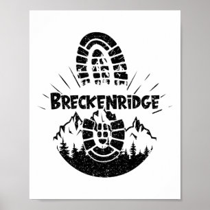 Wandern im Breckenridge Usa-Urlaubskilaufen Poster