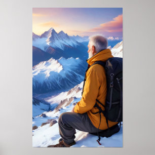 Wandern im Freien Entdeckungsgebirge Natur Poster