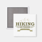 Wandern im Freien Magnet (Vorderseite/Rückseite)