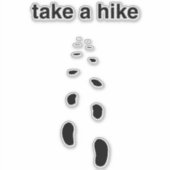 Wandern - im Freien, Natur Aufkleber (Vorderseite)