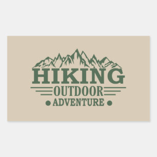Wandern im Freien Rechteckiger Aufkleber