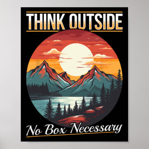Wandern im Freien Wandern Berg Ausserhalb der Box Poster