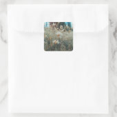 Wandern im großen Bär Quadratischer Aufkleber (Tasche)