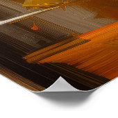 Wandern im Herbst Regen: Meditation einer Frau - Poster (Ecke)