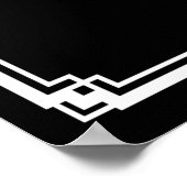 Wandern im Mondschein Vintag Art-Déco-Dame Poster (Ecke)