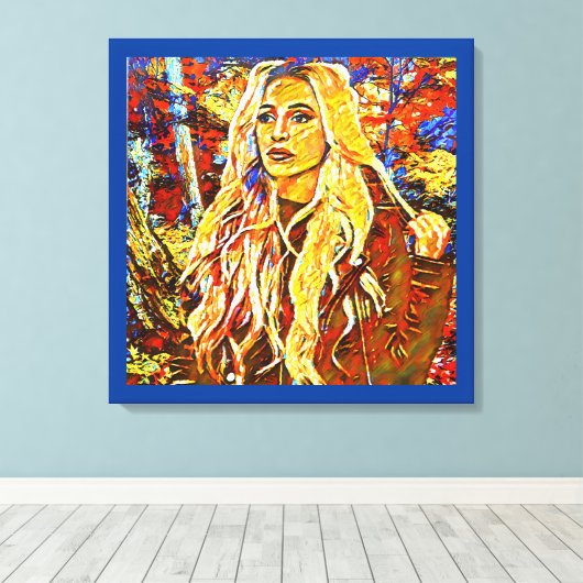 Wandern im Park Abstrakte Impressionistische Kunst Leinwanddruck (Insitu (Holzboden))