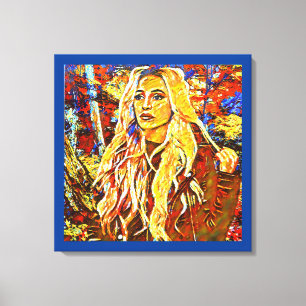 Wandern im Park Abstrakte Impressionistische Kunst Leinwanddruck