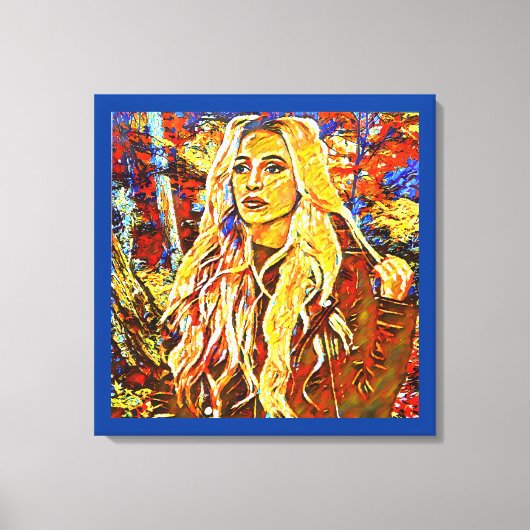 Wandern im Park Abstrakte Impressionistische Kunst Leinwanddruck (Vorderseite)