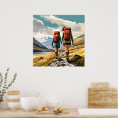 Wandern im schottischen Hochland Print Poster (Küche)