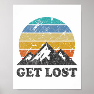 Wandern im Vintage-Stil - Verloren gehen - Retro-S Poster
