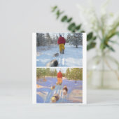 Wandern im Wald Postkarte (Stehend Vorderseite)