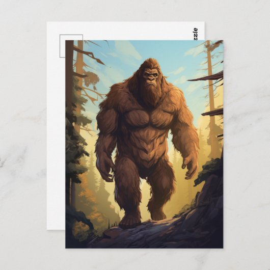 Wandern im Wald Postkarte (Vorne/Hinten)