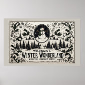 Wandern im Winter Wonderland Snowman Poster (Vorne)
