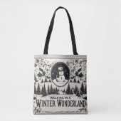 Wandern im Winter Wonderland Snowman Tasche (Vorderseite)