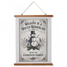 Wandern im Winter Wonderland Snowman