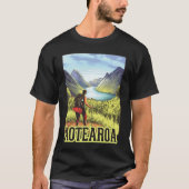 Wandern in Aotearoa Retro Rucksacktourismus - Para T-Shirt (Vorderseite)