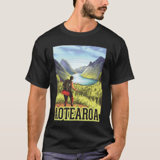 Wandern in Aotearoa Retro Rucksacktourismus - Para T-Shirt