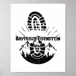 Wandern in Bayerisch Eisenstein Deutschland Urlaub Poster
