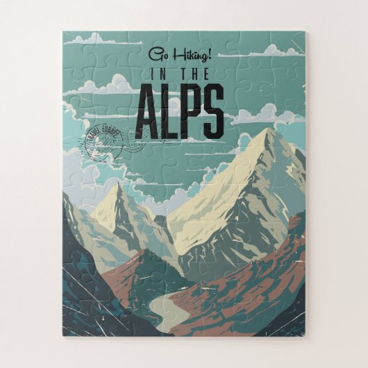 Wandern in den Alpen Puzzle (Vertikal)