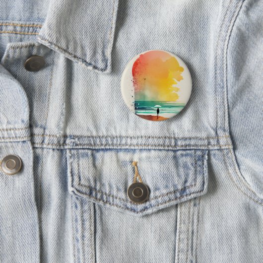 Wandern in die Waves Abstrakt Beach Art Button (Beispiel)