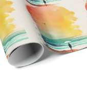 Wandern in die Waves Abstrakt Beach Art Geschenkpapier (Rolleneckpunkt)