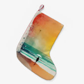 Wandern in die Waves Abstrakt Beach Art Kleiner Weihnachtsstrumpf (Vorderansicht (hängend))