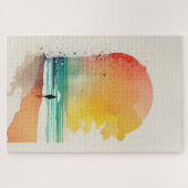 Wandern in die Waves Abstrakt Beach Art Puzzle (Horizontal)