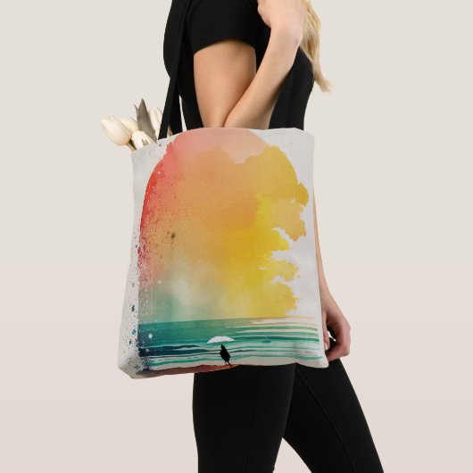 Wandern in die Waves Abstrakt Beach Art Tasche (Von Nahem)
