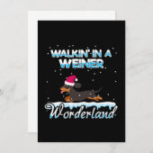 Wandern in einem Weiner Wonderland Xmas Dankeskarte (Vorne/Hinten)