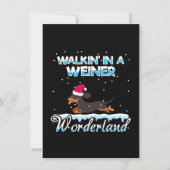 Wandern in einem Weiner Wonderland Xmas Dankeskarte (Vorderseite)