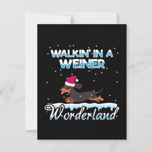 Wandern in einem Weiner Wonderland Xmas Mitteilungskarte (Vorderseite)