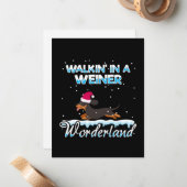 Wandern in einem Weiner Wonderland Xmas Mitteilungskarte (Vorderseite/Rückseite Beispiel)