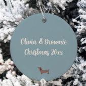 Wandern in einem Winter Wonderland Dog Haustier Th Keramik Ornament