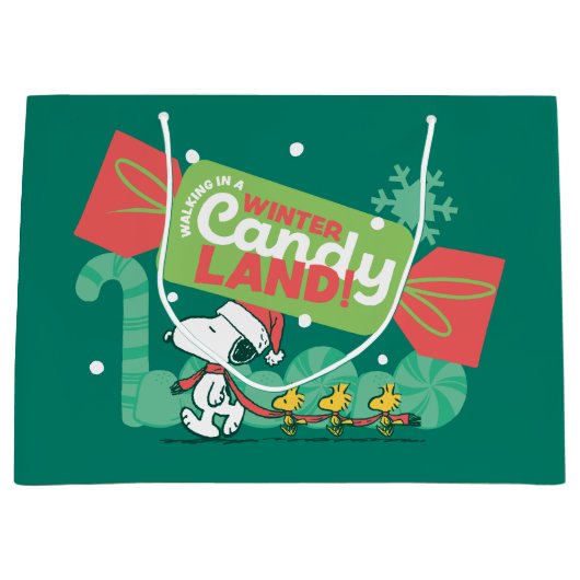 Wandern in einem winterlichen, feinen Land! Große Geschenktüte (Vorderseite)